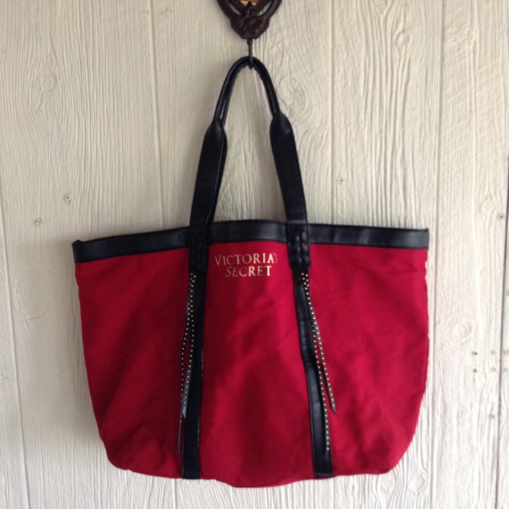 Red and Black Victoria's Secret Tote Bag - Picture 2 of 6